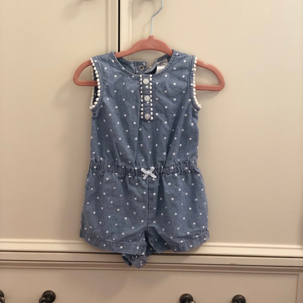 Carters baby denim romper